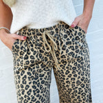 blu pepper Bottoms - Pants Drawstring Barrel Pants In Leopard