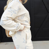 blu pepper Bottoms - Shorts Sea Motif Knit Shorts In Ivory