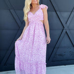 Floral Pleated Cut Out Midi Dress In Pink Multi - Infinity Raine