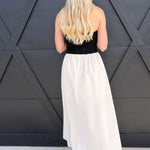 blu pepper Dresses Two Toned Midi Dress In Black