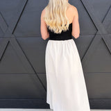 blu pepper Dresses Two Toned Midi Dress In Black