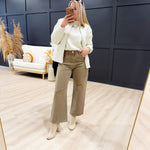 blu pepper Outerwear - Jackets & Coats Corduroy Collar Quilted Zip-up Jacket in Ivory