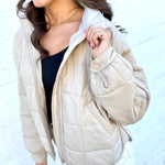 blu pepper Outerwear - Jackets & Coats Quilted Puffer Jacket In Khaki