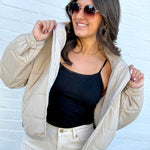 blu pepper Outerwear - Jackets & Coats Quilted Puffer Jacket In Khaki