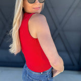 blu pepper Outerwear - Vests Button Down Cardigan Vest In Red