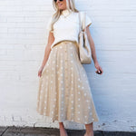 blu pepper Tops - Sweaters Mock Neck Pocket Short Sleeve In Cream