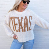 blu pepper Tops - Sweaters Texas Chunky Knit Pullover In Cream
