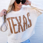 blu pepper Tops - Sweaters Texas Chunky Knit Pullover In Cream
