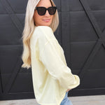 blu pepper Tops - Tees Coastal Cowgirl Long Sleeve In Butter Yellow