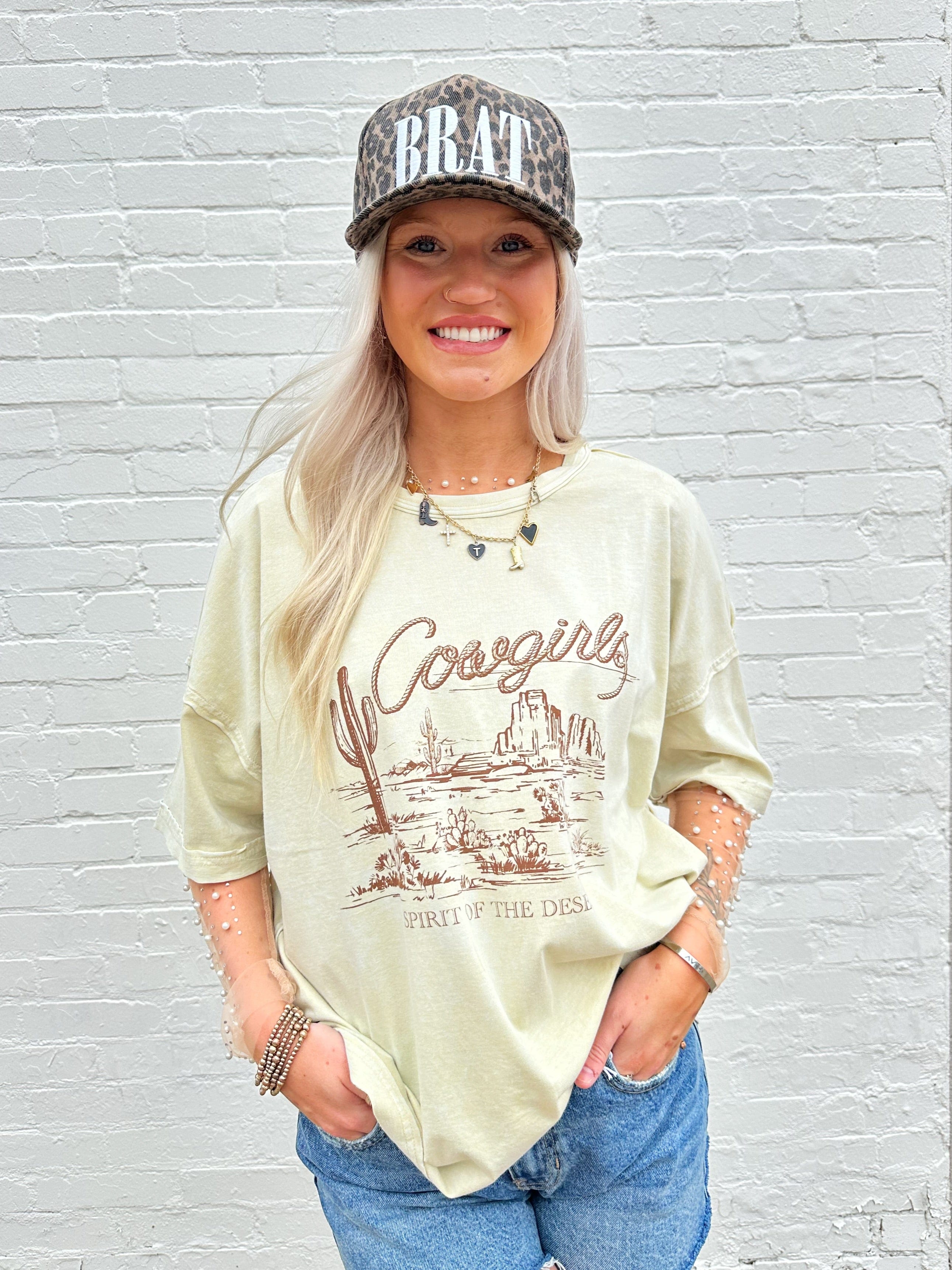 Cowgirls relaxed Tee In Oatmeal - Infinity Raine