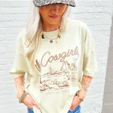 Cowgirls relaxed Tee In Oatmeal - Infinity Raine
