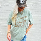 Cowgirls relaxed Tee In Olive - Infinity Raine
