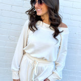 Bluivy Jumpsuits & Rompers Off The Shoulder Jumpsuit In Ecru