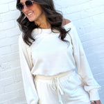 Bluivy Jumpsuits & Rompers Off The Shoulder Jumpsuit In Ecru