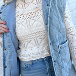 Bluivy Tops - Blouses Lace Crochet Top In Ecru