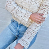 Bluivy Tops - Blouses Lace Crochet Top In Ecru