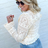 Bluivy Tops - Blouses Lace Crochet Top In Ecru