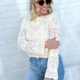 Bluivy Tops - Blouses Lace Crochet Top In Ecru