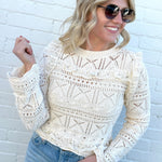 Bluivy Tops - Blouses Lace Crochet Top In Ecru