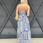 Floral Front Tied Smocked Maxi Dress - Infinity Raine