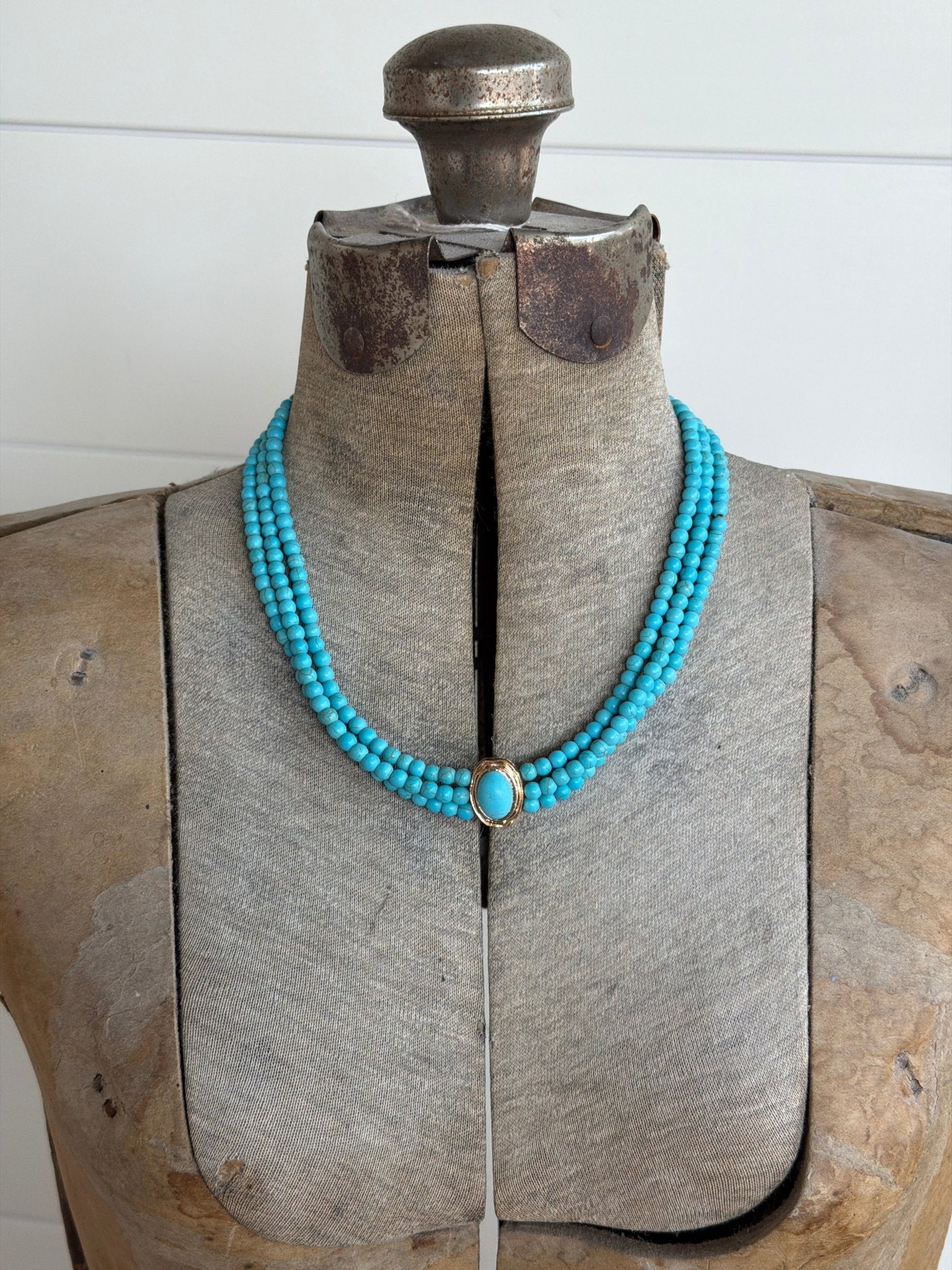 Bohemian Multi Strand Turquoise Bead Necklace - Infinity Raine