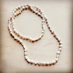 Boho Beaded Layering Necklace in White Turquoise - Infinity Raine