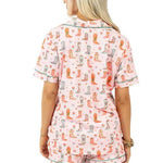 Boots and Roses Loungewear Short Set In Pink - Infinity Raine