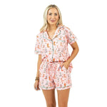Boots and Roses Loungewear Short Set In Pink - Infinity Raine