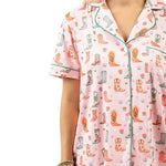 Boots and Roses Loungewear Short Set In Pink - Infinity Raine