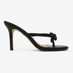 Bow Tie Sandal Heels In Black - Infinity Raine
