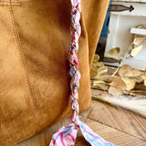 Braided Scarf Chain Bag Accessory In Pink - Infinity Raine