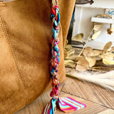 Braided Scarf Chain Bag Accessory In Vibrant - Infinity Raine