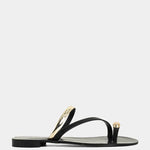 Brenda Flat Sandal In Black - Infinity Raine