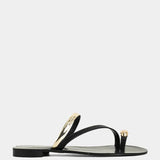 Brenda Flat Sandal In Black - Infinity Raine