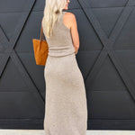 Brianna Maxi Skirt In Taupe - Infinity Raine