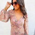 Buddy Love Dresses Pia Long Sleeve Maxi Dress In Adrift