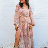 Buddy Love Dresses Pia Long Sleeve Maxi Dress In Adrift