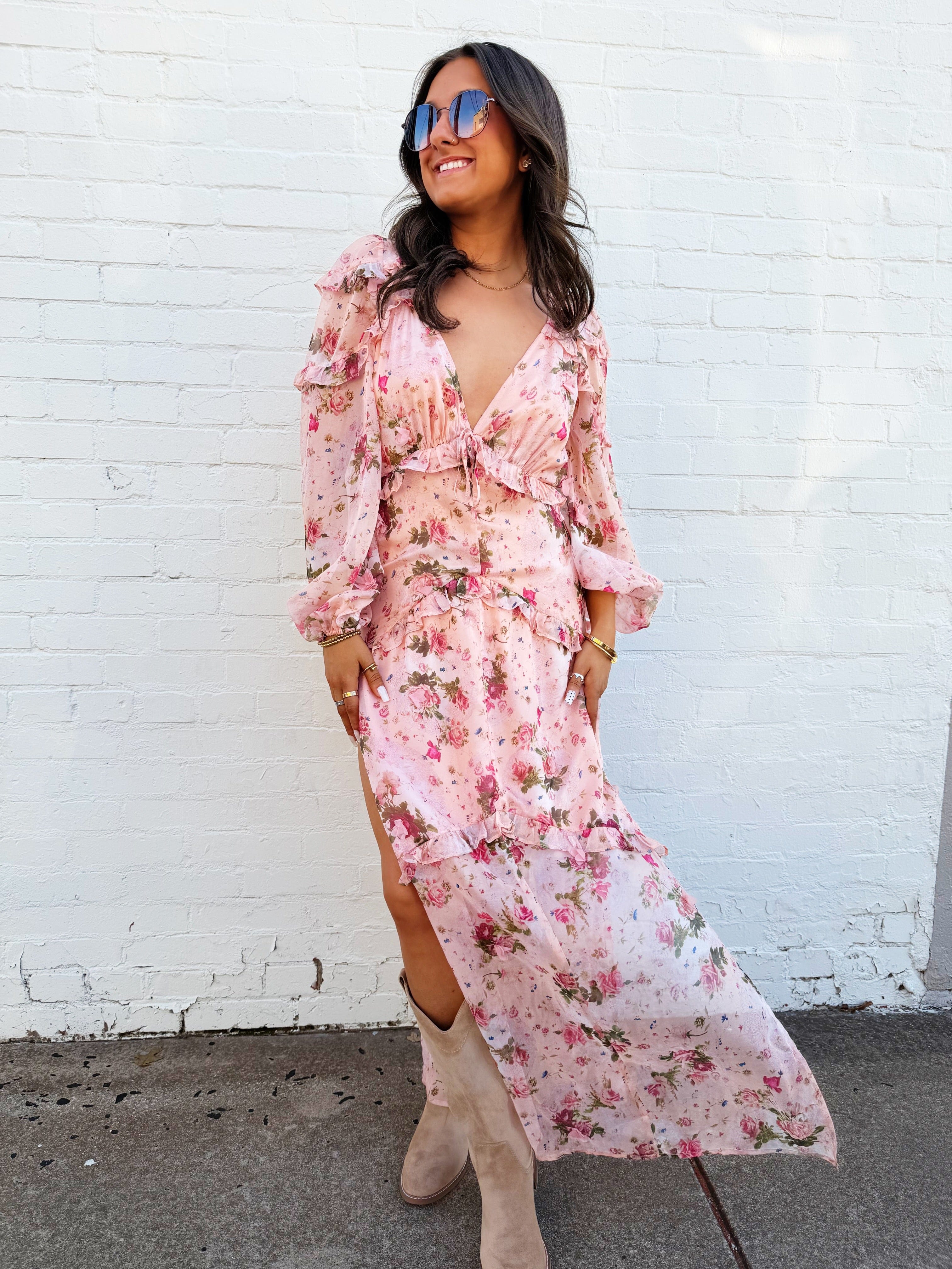 Buddy Love Dresses Pia Long Sleeve Maxi Dress In Spellbound