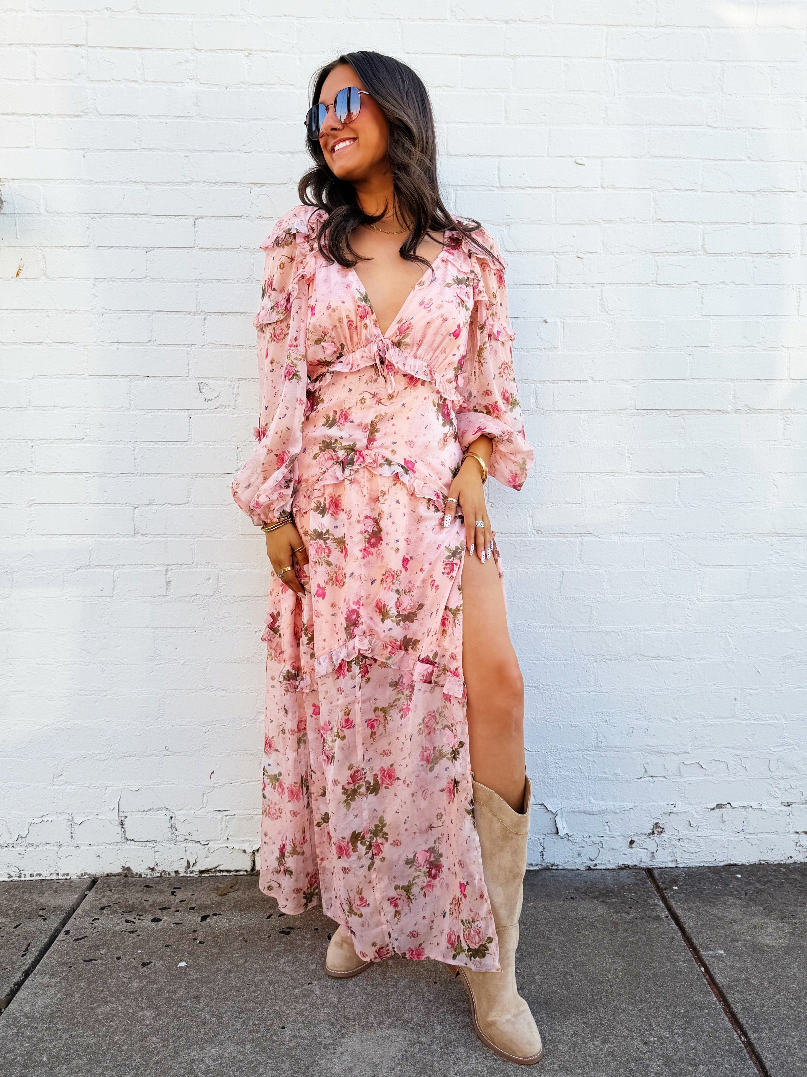 Buddy Love Dresses Pia Long Sleeve Maxi Dress In Spellbound