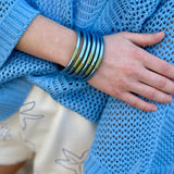 BuDhaGirl All Weather Bangles In Celeste - Infinity Raine