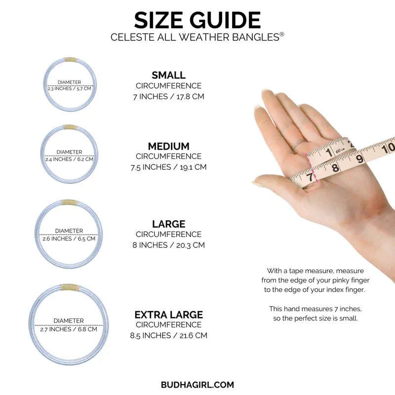 BuDhaGirl All Weather Bangles In Celeste - Infinity Raine