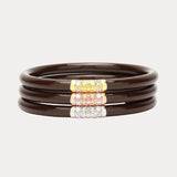 BuDhaGirl All Weather Bangles In Chocolate - Infinity Raine