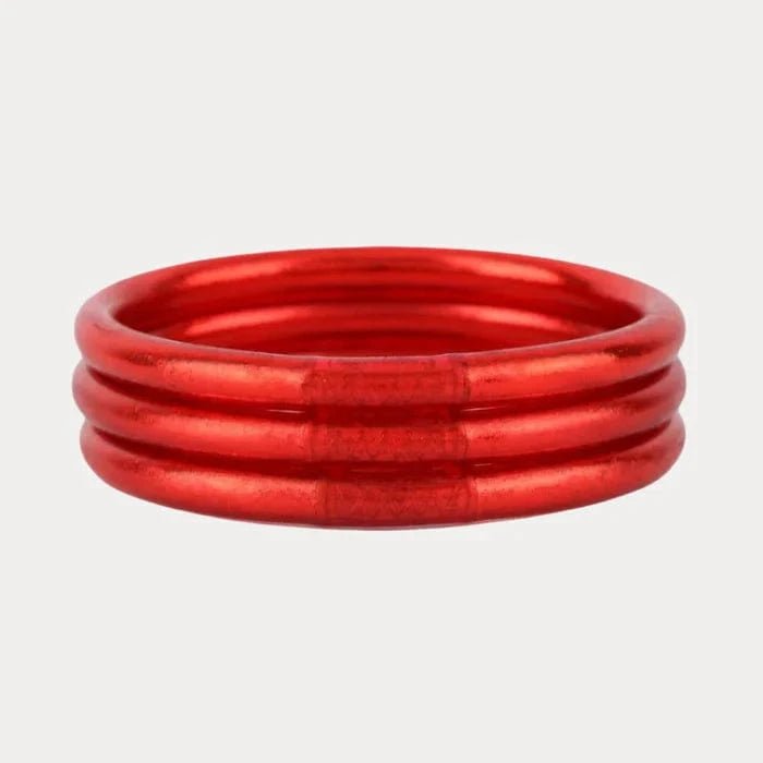 BuDhaGirl All Weather Bangles In Crimson - Infinity Raine