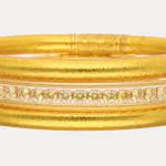 BuDhaGirl All Weather Bangles In Gold Queen Stack - Infinity Raine