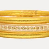BuDhaGirl All Weather Bangles In Gold Queen Stack - Infinity Raine