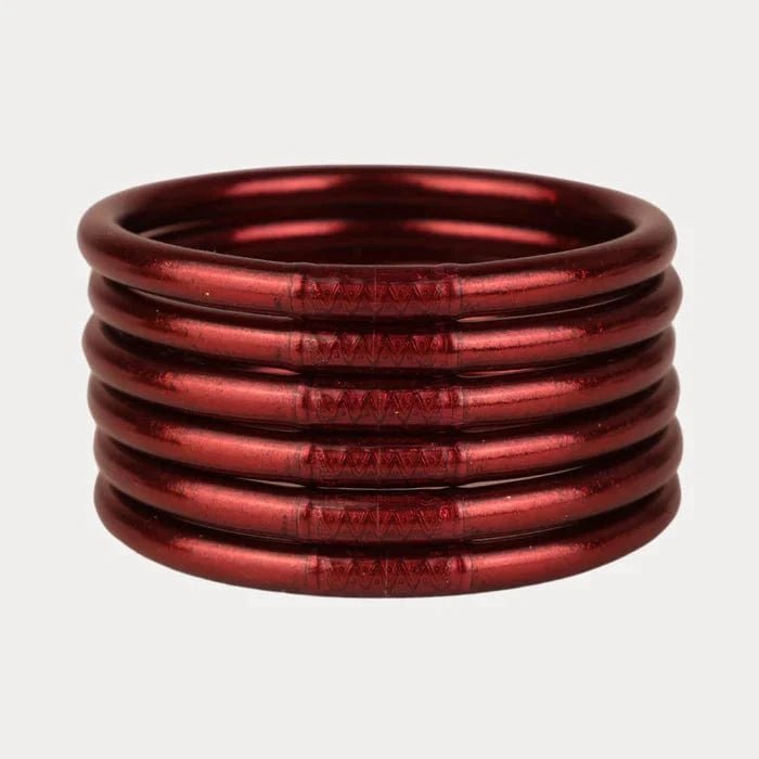 BuDhaGirl All Weather Bangles In Merlot - Infinity Raine