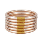 BuDhaGirl All Weather Bangles (Serenity Prayer) In Champagne - Infinity Raine