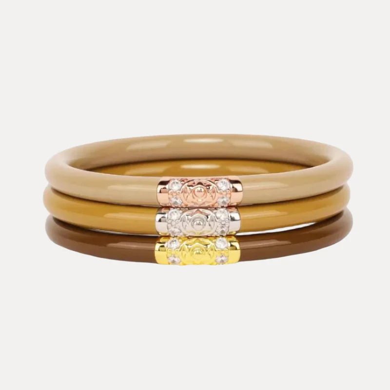 BuDhaGirl All Weather Bangles (Three Kings) In Chocolate ORO - Infinity Raine