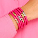 BuDhaGirl All Weather Bangles (Three Kings) In Epic Pink - Infinity Raine