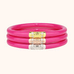 BuDhaGirl All Weather Bangles (Three Kings) In Epic Pink - Infinity Raine